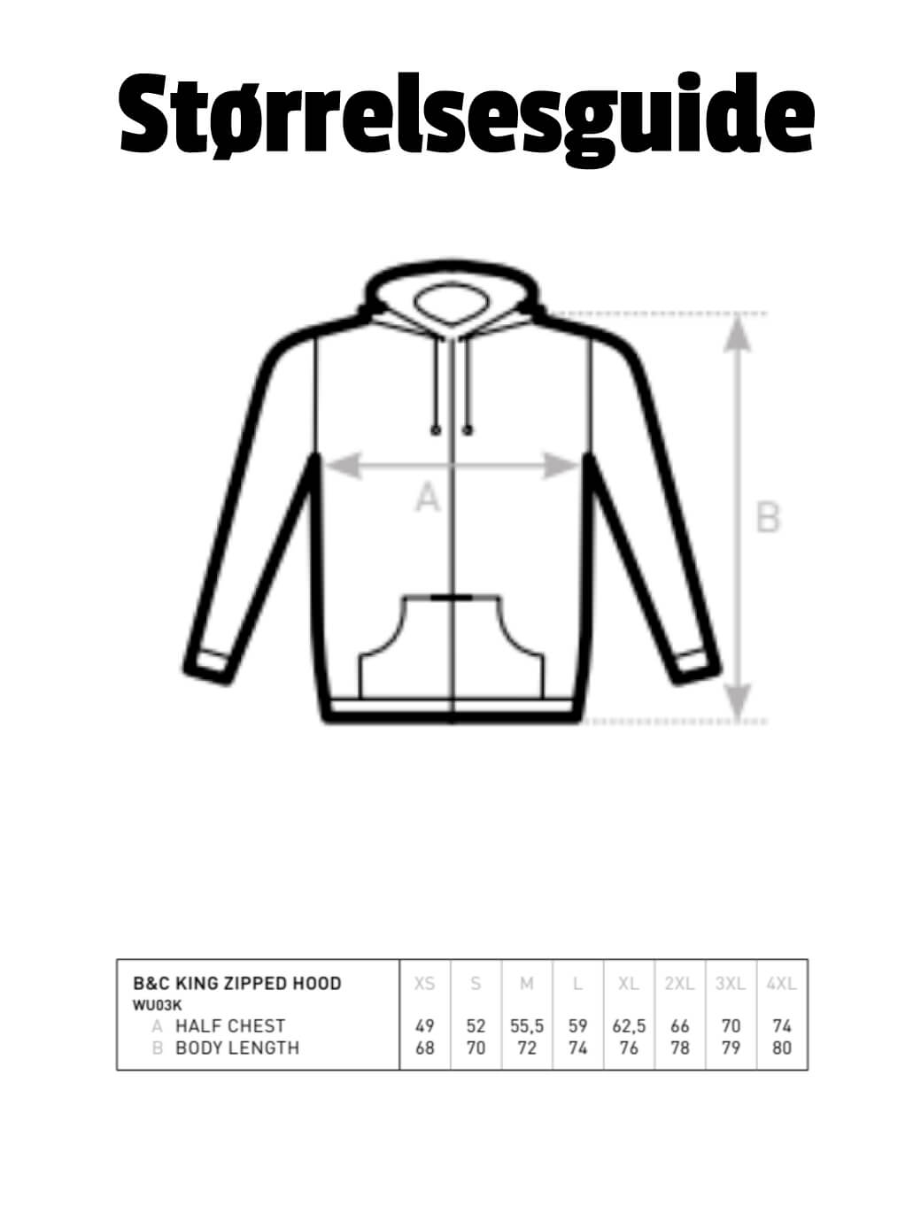 Royal studiehoodie med lynlås fra B&C - Økologisk - Image 3